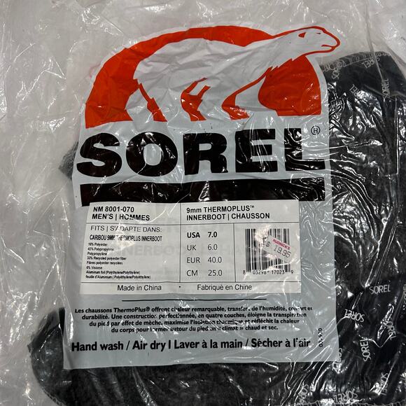 Vintage Sorel ThermoPlus Felt Replacement Liner Boot Inserts Sz 7 Men - Picture 4 of 5